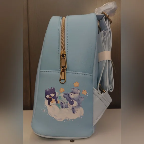 Sanrio x Care Bears Loungefly Small Blue Backpack Kuromi Hello Kitty NWT - Picture 5 of 8
